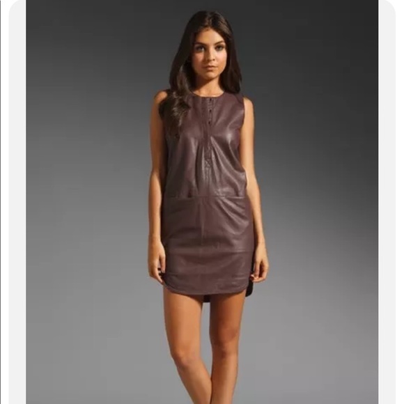 Rebecca Taylor Women’s Runaway Leather Dress - Picture 2 of 11